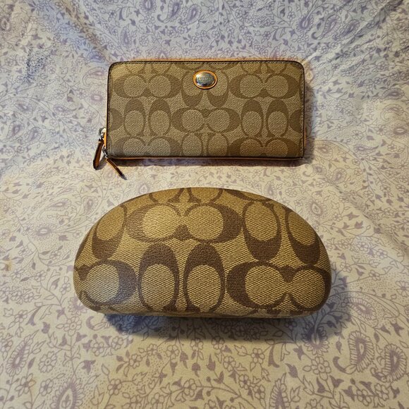 Coach Handbags - Coach Accordion Zip Long Wallet and Coach Sunglass case